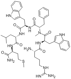 CAS 登录号：115150-59-9， (精氨酰6,D-色氨酰7,9,N-甲基-苯丙氨酰8)-物质 P(6-11)