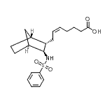 CAS 登录号：115266-92-7， (5Z)-7-{(1R,2S,3S,4S)-3-[(苯磺酰基)氨基]双环[2.2.1]庚-2-基}-5-庚烯酸