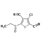 CAS 登录号：116170-30-0， 3-氯-5-乙基亚磺酰-噻吩-2,4-二甲腈