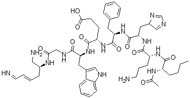 CAS#: 116375-29-2, N-Acetyl-L-norleucyl-D-ornithyl-L-histidyl-D-phenylalanyl-L-alpha-glutamyl-L-tryptophylglycyl-L-lysinamide cyclic (5-2)-peptide