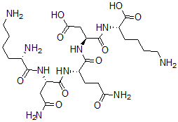 CAS 登录号：116430-79-6， N2-(N-(N2-(N2-L-赖氨酰-L-天冬氨酰胺酰)-L-谷氨酰胺酰)-L-alpha-天冬氨酰)-L-赖氨酸