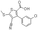 CAS 登录号：116493-00-6， 3-(3-氯苯基)-4-氰基-5-(甲硫基)-2-噻吩羧酸