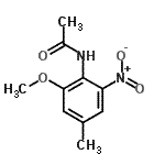 CAS 登录号：116496-81-2， N-(2-甲氧基-4-甲基-6-硝基苯基)乙酰胺