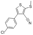 CAS 登录号：116526-42-2， 4-(4-氯苯基)-2-(甲硫基)-3-噻吩甲腈