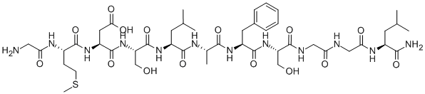CAS 登录号：116786-35-7， 甘氨酰-L-蛋氨酰-L-alpha-天冬氨酰-L-丝氨酰-L-亮氨酰-L-丙氨酰-L-苯丙氨酰-L-丝氨酰甘氨酰甘氨酰-L-亮氨酰胺