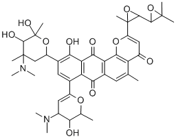 CAS#: 116988-29-5, 10-(3-Dimethylamino-4,6-Dihydroxy-3,6-Dimethyloxan-2-Yl)-8-(4-Dimethylamino-5-Hydroxy-6-Methyl-5,6-Dihydro-4H-Pyran-2-Yl)-2-[3-(3,3-Dimethyloxiran-2-Yl)-2-Methyloxiran-2-Yl]-11-Hydroxy-5-Methylnaphtho[2,3-h]Chromene-4,7,12-Trione