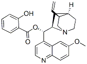 CAS 登录号：117-72-6， (8alpha,9R)-6-甲氧基-脱氧辛可宁-9-醇与2-羧基苯基-2-羟基苯甲酸酯的化合物(1:2)