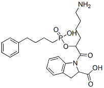 CAS 登录号：117085-60-6， (2S)-1-[(2S)-6-氨基-2-(羟基-(4-苯基丁基)磷酰)氧基己酰]-2,3-二氢吲哚-2-羧酸