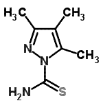 CAS 登录号：117134-80-2， 3,4,5-三甲基-1H-吡唑-1-硫代甲酰胺
