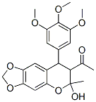 CAS 登录号：117211-85-5， 1-(7,8-二氢-6-羟基-6-甲基-8-(3,4,5-三甲氧基苯基)-6H-1,3-二氧杂环戊并(4,5-g)(1)苯并吡喃-7-基)-乙酮