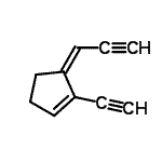 CAS 登录号：117286-09-6， (5Z)-1-乙炔基-5-(2-丙炔-1-亚基)环戊烯