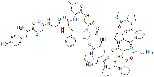 CAS 登录号：117397-69-0， 甘氨酰-脯氨酰-(赖氨酰-脯氨酰-脯氨酰-脯氨酰)2-甲酯-亮氨酰-脑啡肽