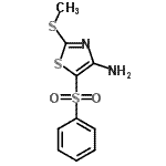 CAS 登录号：117420-80-1， 2-(甲硫基)-5-(苯磺酰基)-1,3-噻唑-4-胺