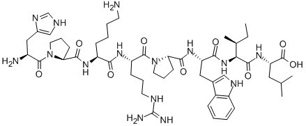 CAS#: 117442-28-1, L-Histidyl-L-Prolyl-L-Lysyl-L-Arginyl-L-Prolyl-L-Tryptophyl-L-Isoleucyl-L-Leucine
