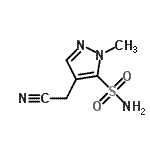 CAS 登录号：117519-66-1， 4-(氰基甲基)-1-甲基-1H-吡唑-5-磺酰胺