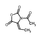 CAS 登录号：118080-40-3， (4Z)-3-乙酰基-4-亚乙基-1,3-恶唑烷-2,5-二酮