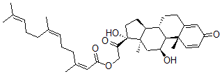 CAS#: 118244-45-4, [2-[(8S,9S,10S,11S,13S,14S,17R)-11,17-Dihydroxy-10,13-Dimethyl-3-Oxo-7,8,9,11,12,14,15,16-Octahydro-6H-Cyclopenta[a]Phenanthren-17-Yl]-2-Oxo-Ethyl] 3,7,11-Trimethyldodeca-2,6,10-Trienoate