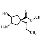 CAS 登录号：118755-59-2， 甲基(1S,3S,4S)-3-氨基-4-羟基-1-丙基环戊烷羧酸酯