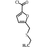 CAS 登录号：118800-45-6， 5-[(乙硫基)甲基]-2-糠酰氯