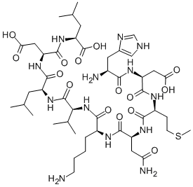 CAS 登录号：118850-72-9， L-组氨酰-L-alpha-天冬氨酰-L-蛋氨酰-L-天冬氨酰胺酰-L-赖氨酰-L-缬氨酰-L-亮氨酰-L-alpha-天冬氨酰-L-亮氨酸