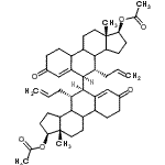 CAS 登录号：119020-36-9， (6beta,7alpha,8Xi,9Xi,10Xi,14Xi,17beta)-6-[(6beta,7alpha,8Xi,9Xi,10Xi,14Xi,17beta)-17-乙酰氧基-7-烯丙基-3-氧代雌甾-4-烯-6-基]-7-烯丙基-3-氧代雌甾-4-烯-17-基乙酸酯
