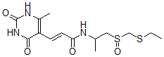 CAS 登录号：119410-38-7， (E)-N-[1-(乙基硫基甲基亚磺酰)丙-2-基]-3-(4-甲基-2,6-二氧代-3H-嘧啶-5-基)丙-2-烯酰胺