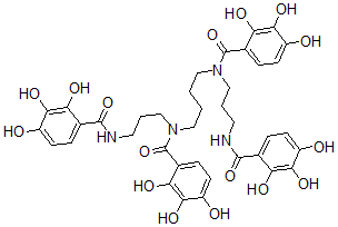 CAS 登录号：119493-62-8， 2,3,4-三羟基-N-[3-[(2,3,4-三羟基苯甲酰基)氨基]丙基]-N-[4-[(2,3,4-三羟基苯甲酰基)-[3-[(2,3,4-三羟基苯甲酰基)氨基]丙基]氨基]丁基]苯甲酰胺