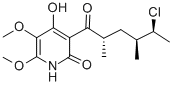 CAS 登录号：119509-25-0， 3-[(2S,4S,5S)-5-氯-2,4-二甲基己酰]-2-羟基-5,6-二甲氧基-1H-吡啶-4-酮