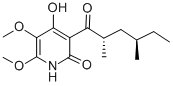 CAS 登录号：119509-26-1， 3-[(2S,4R)-2,4-二甲基己酰]-2-羟基-5,6-二甲氧基-1H-吡啶-4-酮