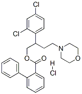 CAS 登录号：119585-15-8， 联苯基羧酸2-(2,4-二氯苯基)-4-(4-吗啉基)丁基酯盐酸盐