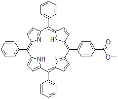 CAS 登录号:119730-06-2, 4-(10,15,20-三苯基-5-卟啉基)苯甲酸甲酯