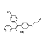 CAS 登录号：119757-57-2， 4-{(1E)-1-[4-(2-氯乙氧基)苯基]-2-苯基-1-丁烯-1-基}苯酚