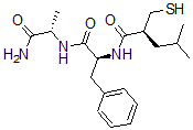 CAS 登录号：120020-30-6， (2S)-N-[(2S)-1-[[(2S)-1-氨基-1-氧代丙烷-2-基]氨基]-1-氧代-3-苯基丙烷-2-基]-4-甲基-2-(巯基甲基)戊酰胺