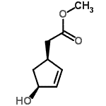 CAS 登录号：120052-54-2， 甲基[(1S,4S)-4-羟基-2-环戊烯-1-基]乙酸酯