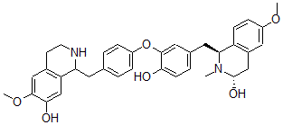 CAS 登录号：120091-14-7， (1S,3S)-1-[[4-羟基-3-[4-[(7-羟基-6-甲氧基-1,2,3,4-四氢异喹啉-1-基)甲基]苯氧基]苯基]甲基]-6-甲氧基-2-甲基-3,4-二氢-1H-异喹啉-3-醇