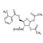 CAS 登录号：120143-22-8， 1,2-二-O-乙酰基-3-叠氮基-3-脱氧-5-O-(2-甲基苯甲酰)-D-呋喃核糖