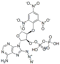 CAS#: 120218-68-0, [(3aR,4R,6R,6aR)-4-(6-Amino-8-Azidopurin-9-Yl)-1',3',5'-Trinitrospiro[3a,4,6,6a-Tetrahydrofuro[3,4-d][1,3]Dioxole-2,6'-Cyclohexa-1,3-Diene]-6-Yl]Methyl Phosphono Phosphate