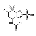 CAS#: 120298-38-6, N-(6-Methyl-7,7-Dioxo-2-Sulfamoyl-5,6-Dihydro-4H-Thieno[2,3-b]Thiopyran-4-Yl)Acetamide