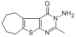 CAS#: 120354-22-5, 3-Amino-2-methyl-3,5,6,7,8,9-hexahydro-4H-cyclohepta(4,5)thieno(2,3-d)pyrimidin-4-one
