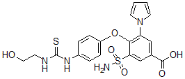 CAS#: 120859-63-4, 4-[4-(2-Hydroxyethylcarbamothioylamino)phenoxy]-3-pyrrol-1-yl-5-sulfamoylbenzoic acid
