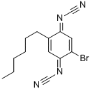 CAS#: 121720-53-4, (2-Bromo-5-Hexyl-2,5-Cyclohexadiene-1,4-Diylidene)Bis-Cyanamide