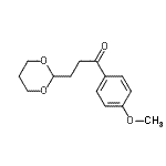 CAS 登录号：121789-38-6， 3-(1,3-二恶烷-2-基)-1-(4-甲氧基苯基)-1-丙酮