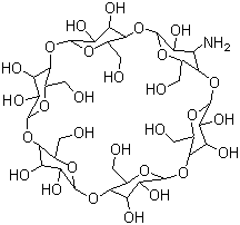 CAS 登录号：121916-94-7， (2aS,3aS)-3a-氨基-3a-脱氧-alpha-环糊精