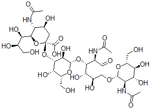 CAS#: 122137-12-6, N-Acetylneuraminyl(2-3)Galactosyl(1-3)-N-Acetylglucosyl(1-6)-N-Acetylgalactose