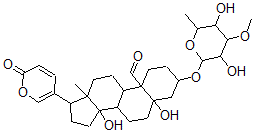 CAS#: 122188-47-0, (3beta,5beta)-3-((6-deoxy-3-O-methyl-alpha-D-galactopyranosyl)oxy)-5,14-dihydroxy-19-oxo-Bufa-20,22-dienolide