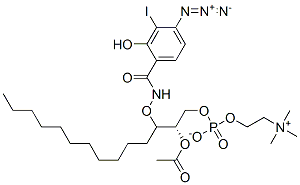 CAS 登录号：122242-50-6， 1-O-(4-叠氮基-2-羟基-3-碘苯甲酰胺基)十一烷基-2-O-乙酰基-Sn-甘油-3-磷酰胆碱