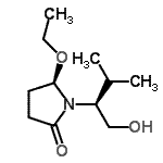 CAS 登录号：122383-41-9， (5R)-5-乙氧基-1-[(2S)-1-羟基-3-甲基-2-丁烷基]-2-吡咯烷酮