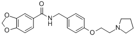CAS#: 122892-32-4, N-[[4-[2-(1-Pyrrolidinyl)Ethoxy]Phenyl]Methyl]-1,3-Benzodioxole-5-Carboxamide