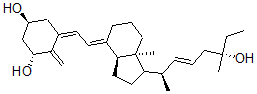 CAS 登录号：123000-44-2， (22E,25R)-22-去氢-1alpha,25-二羟基-26-甲基维他命D3