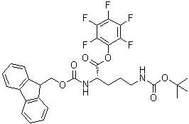 CAS 登录号：123180-69-8， N<sup>2</sup>-[(9H-芴-9-基甲氧基)羰基]-N<sup>5</sup>-{[(2-甲基-2-丙基)氧基]羰基}-L-鸟氨酸五氟苯基酯